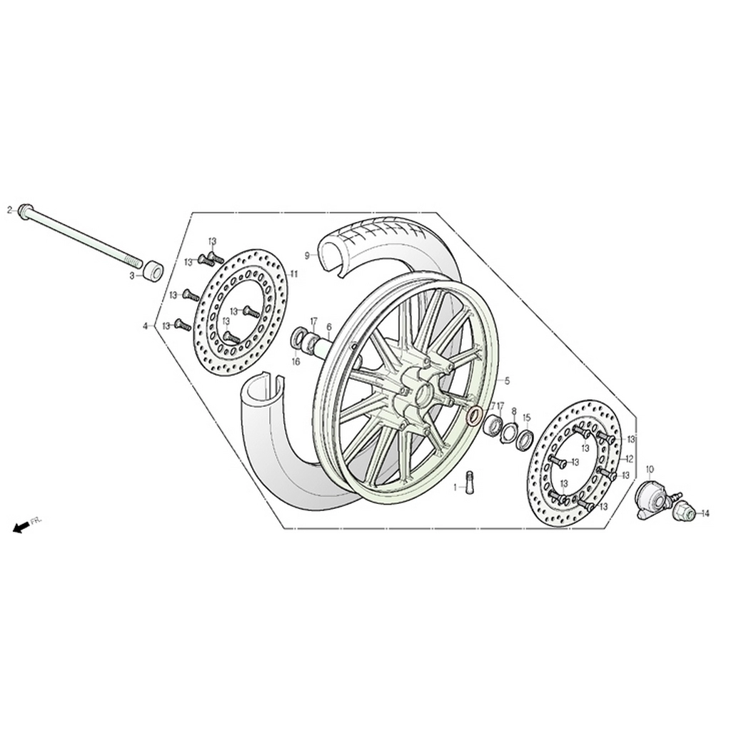 DAELIM VL250 DAYSTAR BURC #DL F1006
